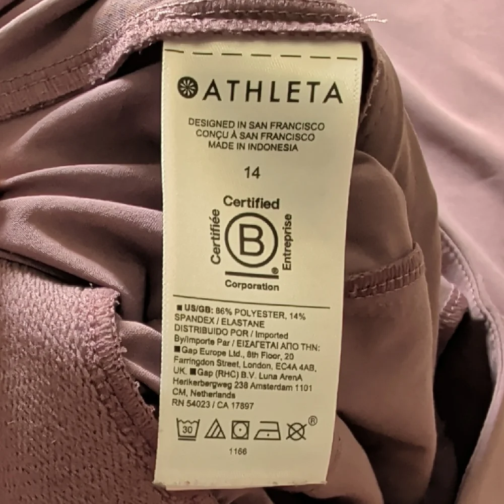 Athleta Brooklyn Heights Pleated Wide Leg Damask Mauve EUC - Picture 7 of 7